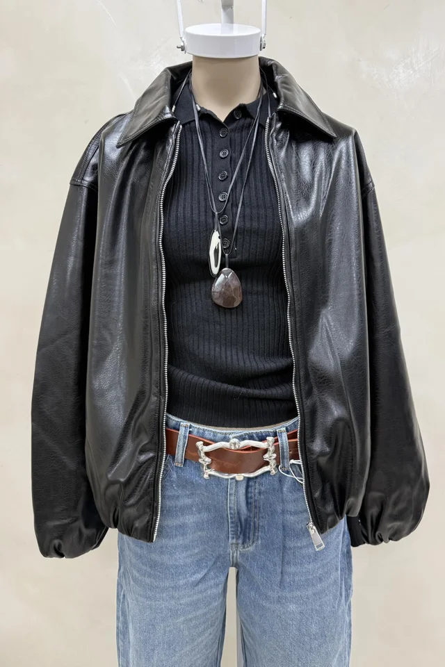 Bomber Eco Cuero