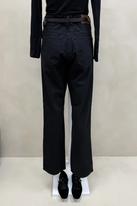 Jean Straight Full Tajo Black