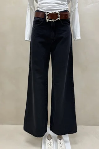 Jean Wide Leg Full Black  - Vista 3