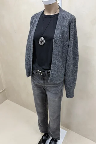 Cardigan con Botones Escondidos - Vista 2