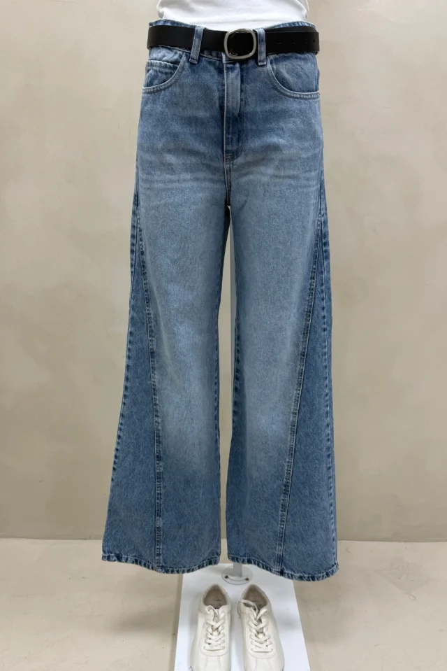 JEAN WIDE LEG FULL RECORTE ARA