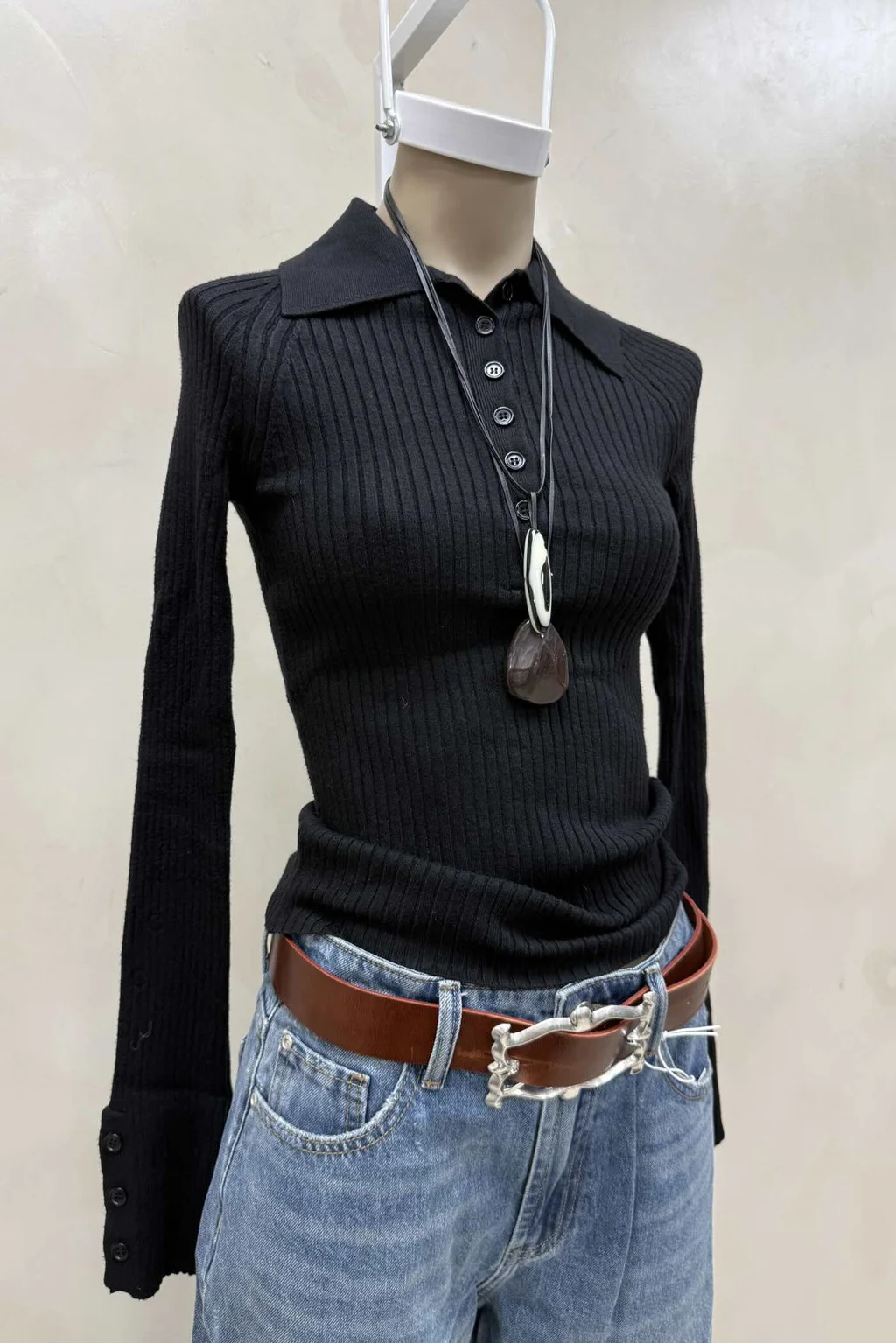 Sweater con Polo - 1