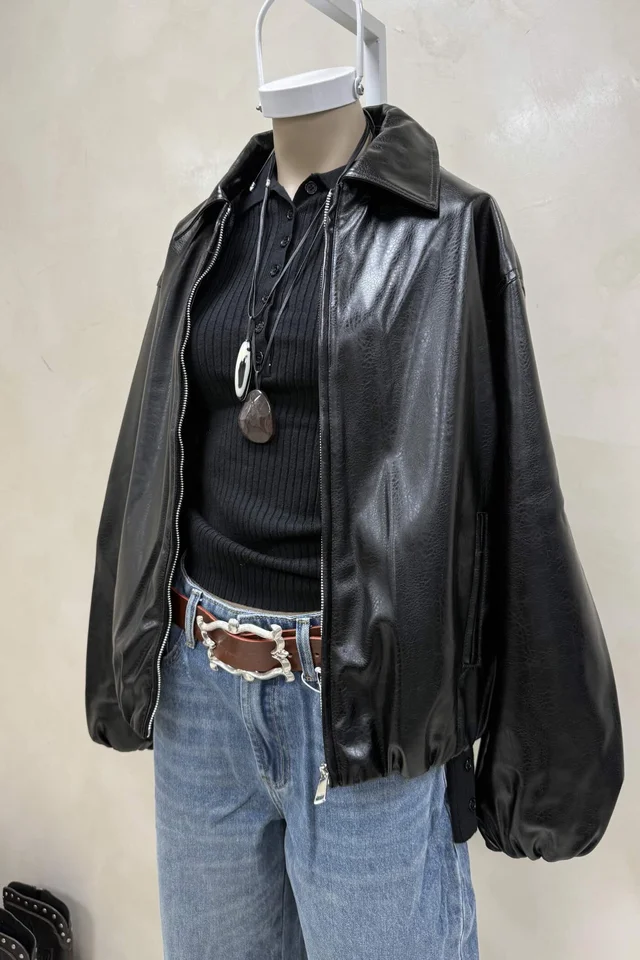 Bomber Eco Cuero