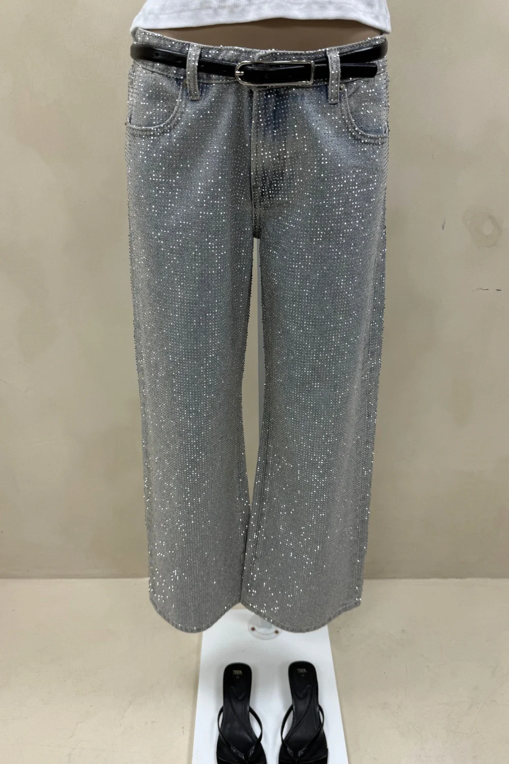JEAN WIDE FULL STRASS - 1