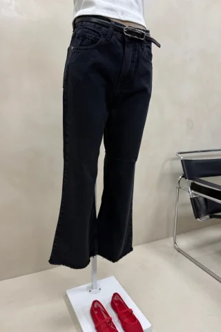 JEAN BOOTCUT LEG BLACK - Vista 4