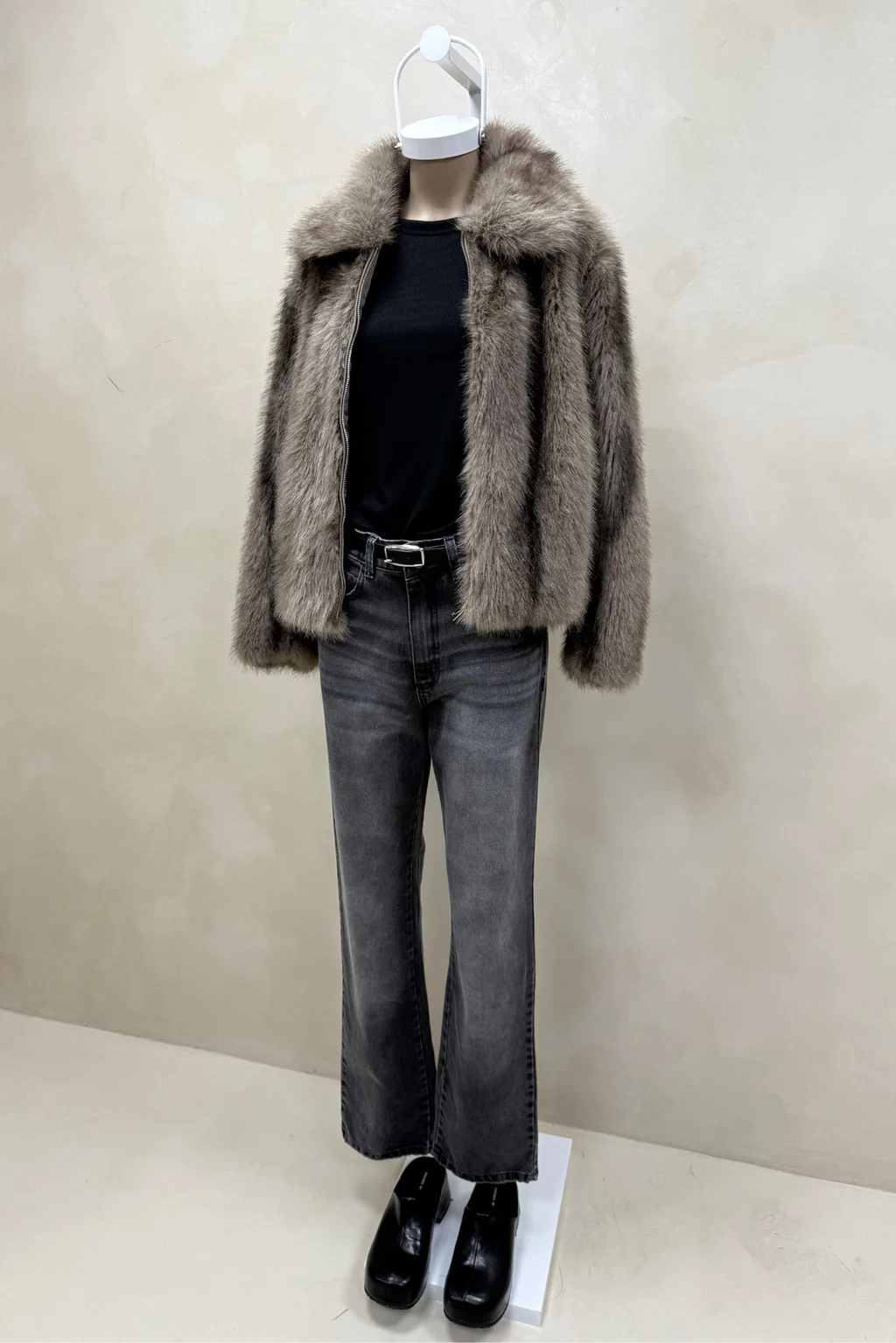 Campera Piel con Cierre - 1