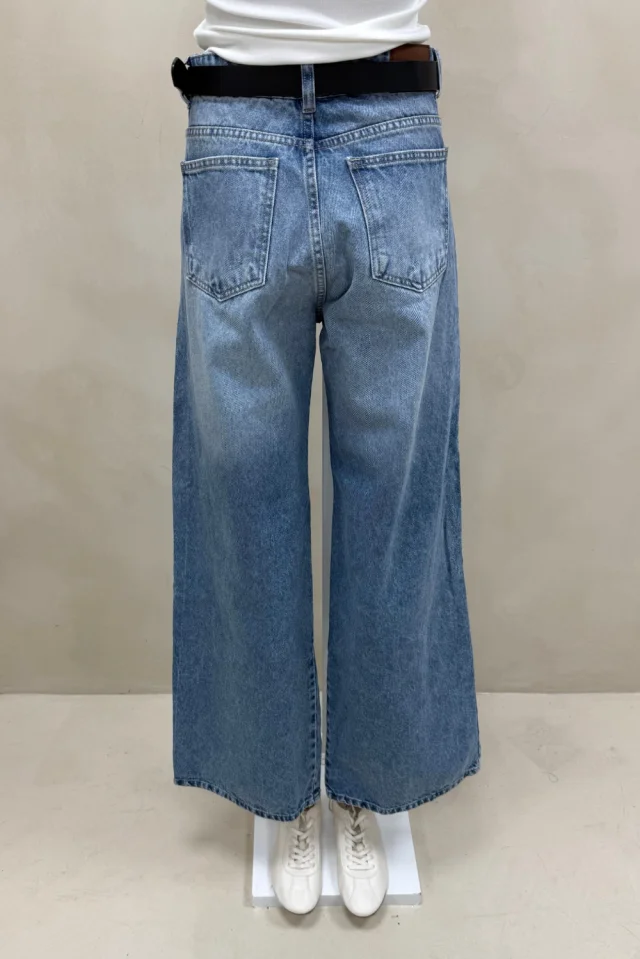 JEAN WIDE LEG FULL RECORTE ARA