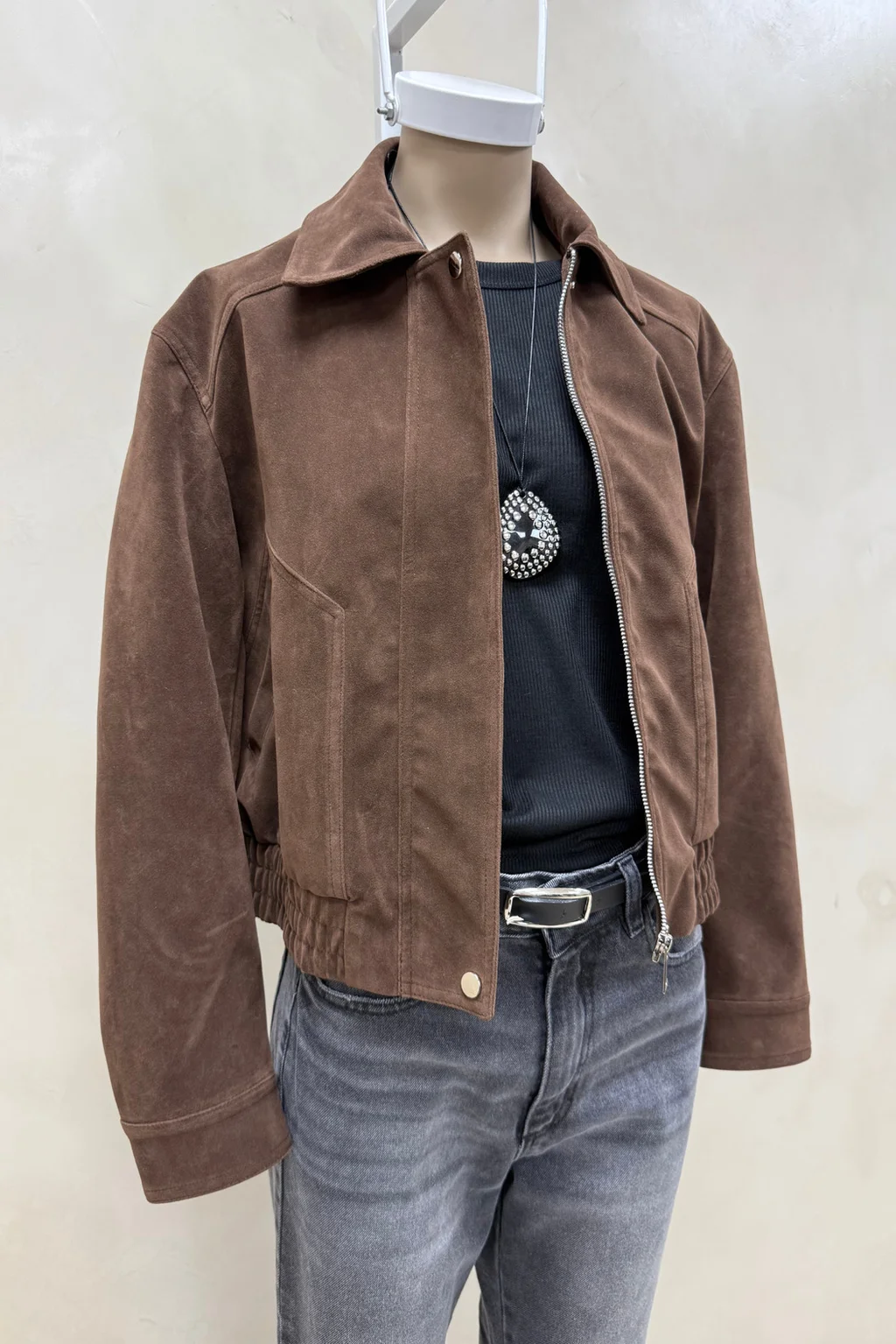 Chaqueta Bomber Suede - 3