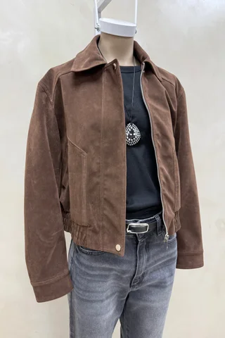 Chaqueta Bomber Suede - Vista 4