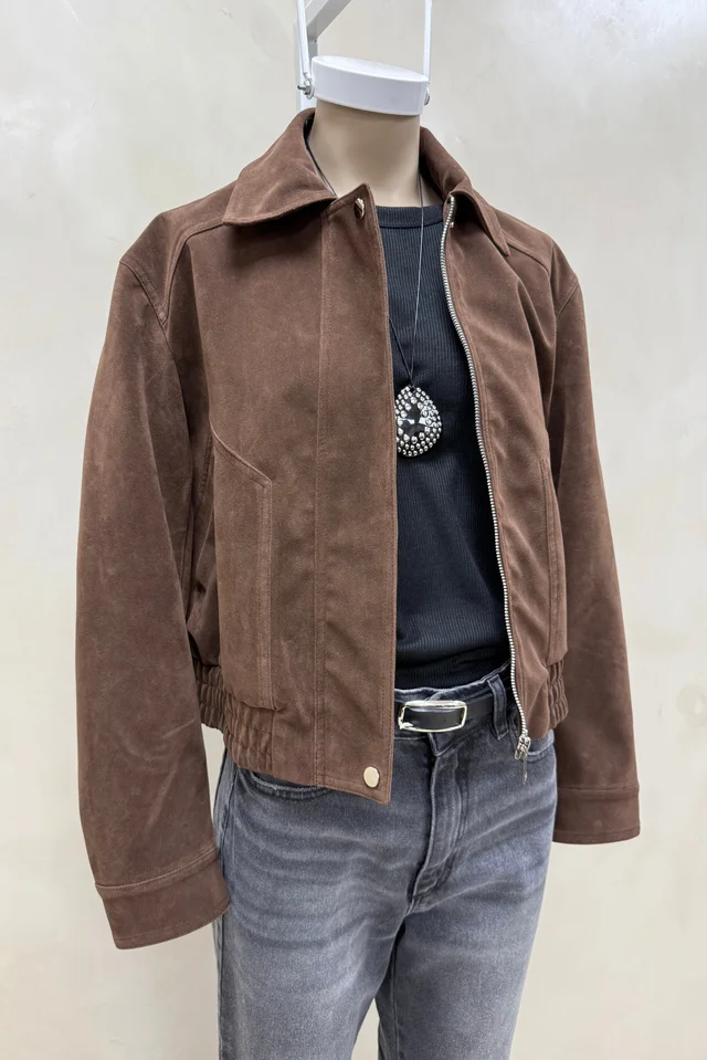 Chaqueta Bomber Suede