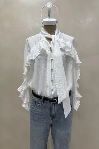 Camisa Volados Lazo Cuello - Vista 2