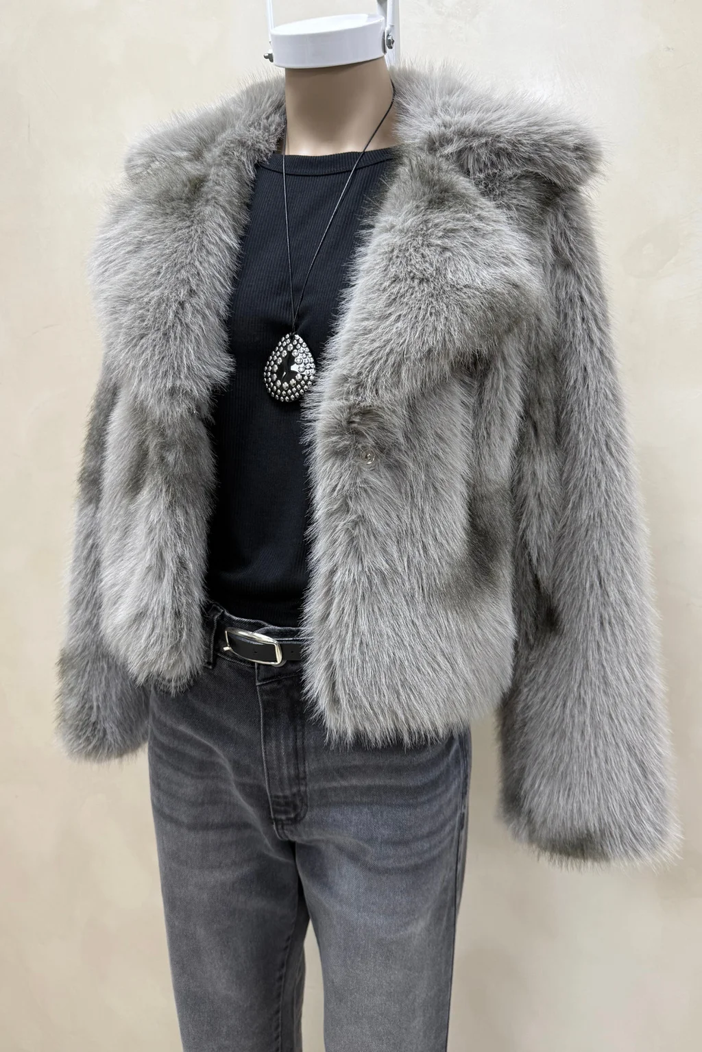 Campera Piel con Snap - 2