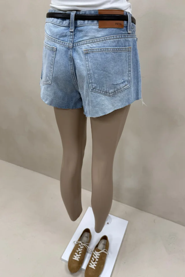 SHORT DENIM TIRO BAJO ROTURAS