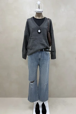 Sweater Basico Escote V - Vista 1