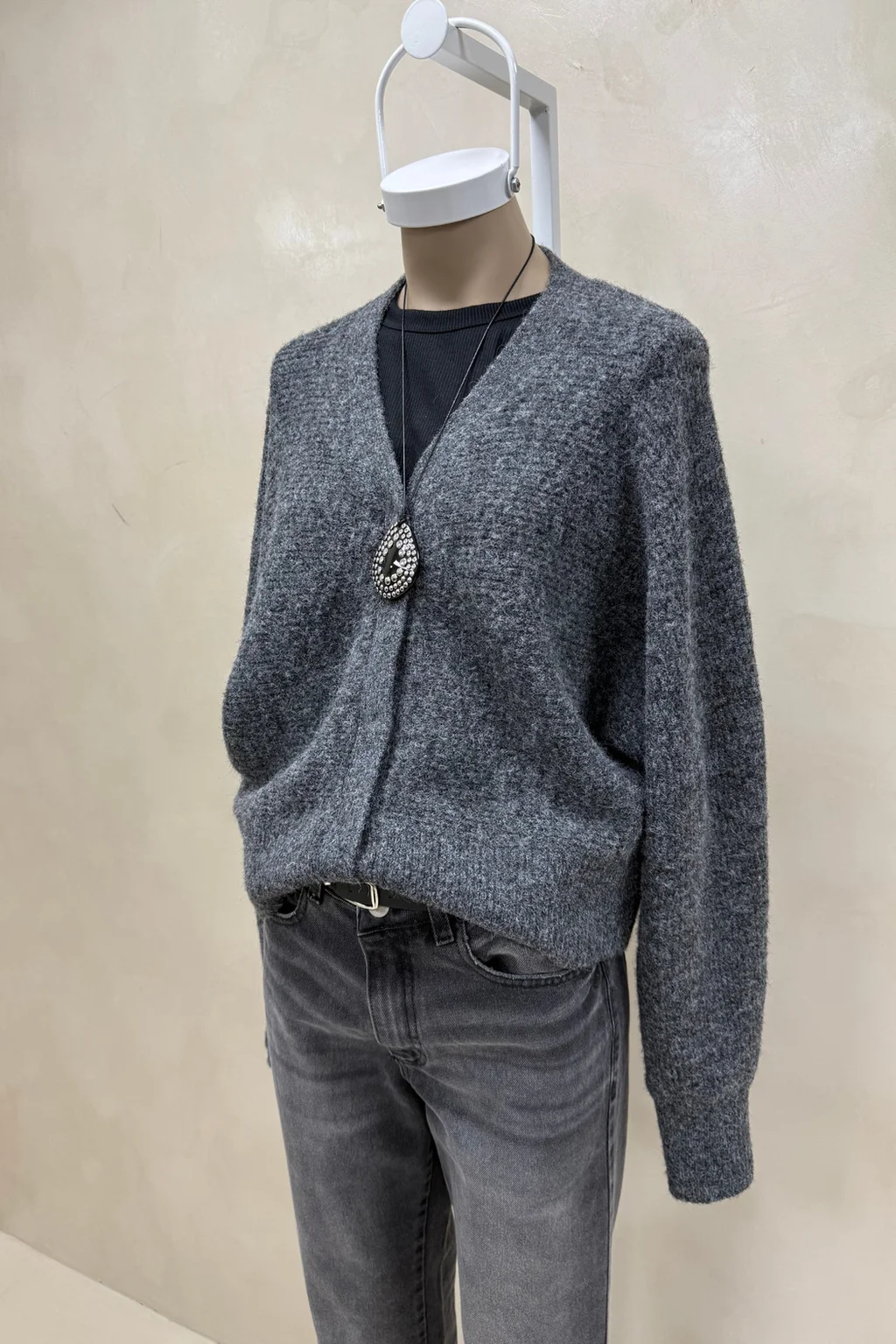 Cardigan con Botones Escondidos - 4