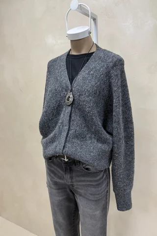 Cardigan con Botones Escondidos - Vista 5