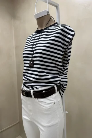 Remeron Over Sin Mangas Rayado - Vista 5
