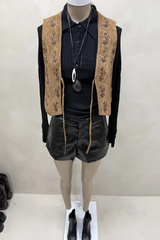 Chaleco Suede Bordado - Vista 3