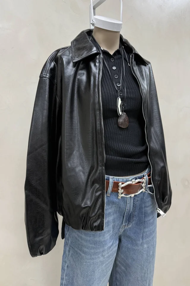 Bomber Eco Cuero