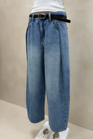 JEAN WIDE CELESTE PLIEGUES - Vista 4