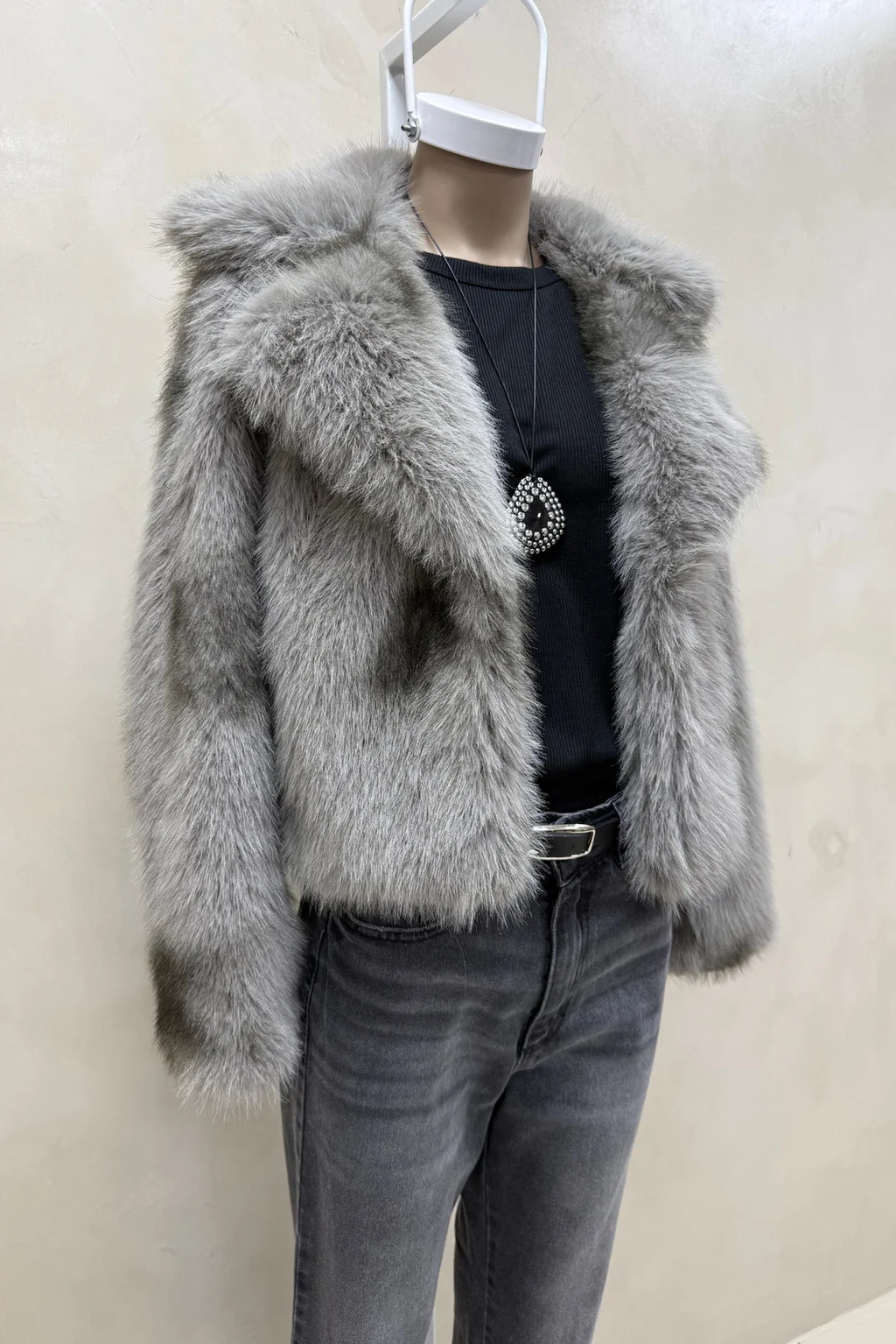 Campera Piel con Snap - 3