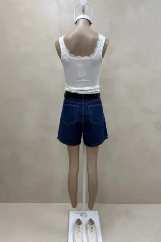 SHORT MOM AZUL - Vista 5