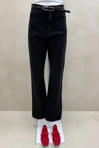 Jean Straight Full Black - Vista 2