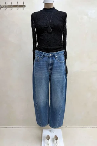 Jean Barrel Clasico Azul - Vista 1