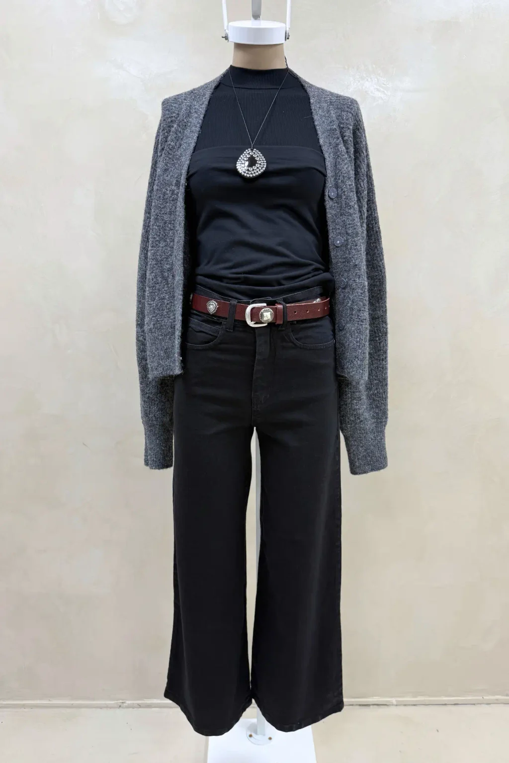 Jean Wide Elastizado Black - 0