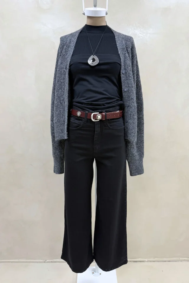 Jean Wide Elastizado Black