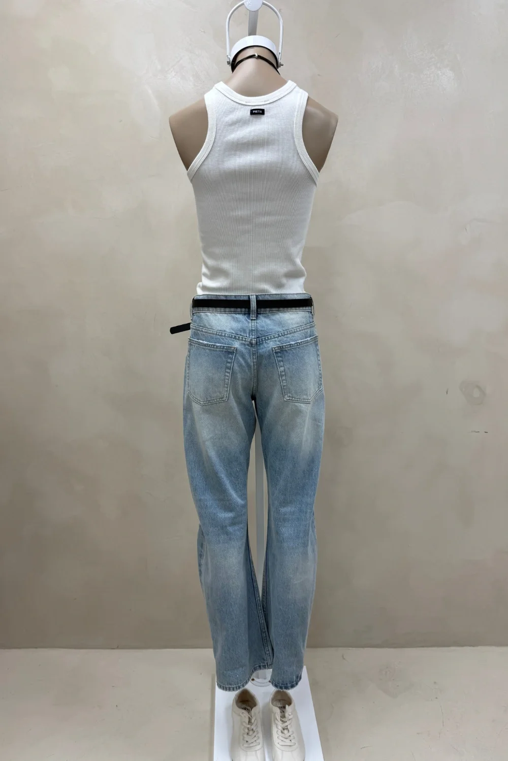 JEAN STRAIGHT TIRO BAJO CELESTE BOTA - 6