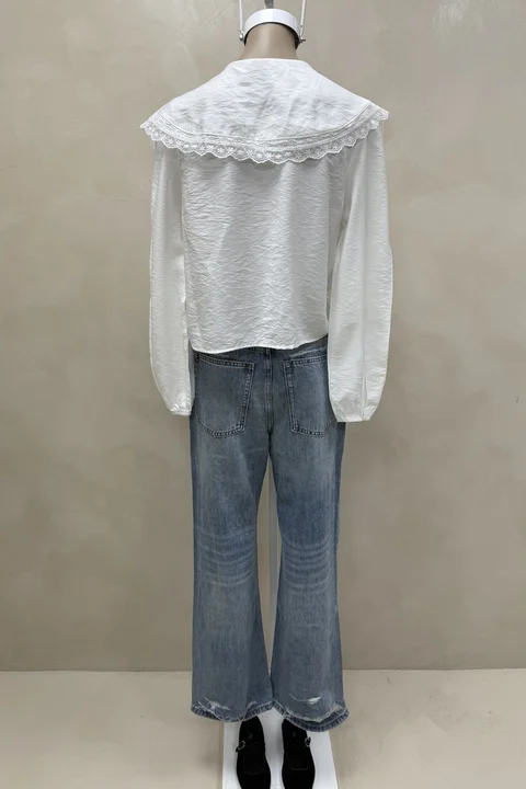 Camisa Babero Pico Puntilla