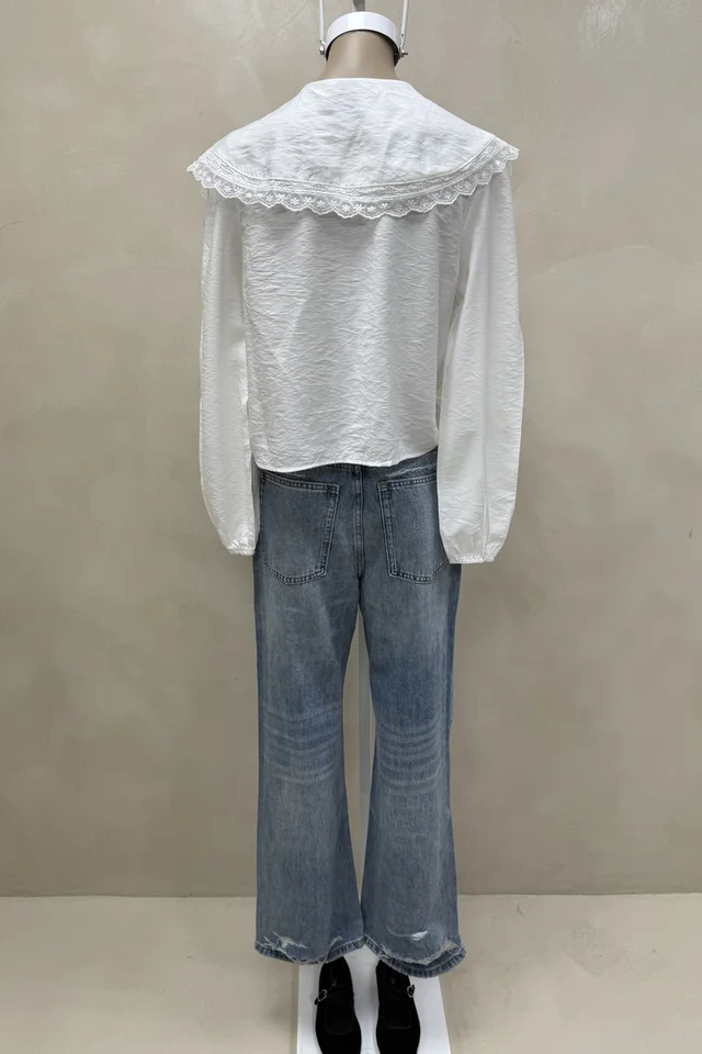 Camisa Babero Pico Puntilla