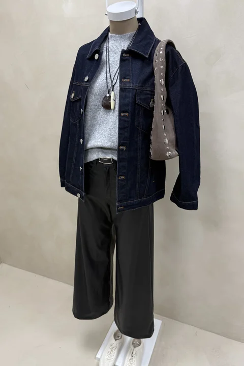 Pantalon Wide Cuerina Frankie