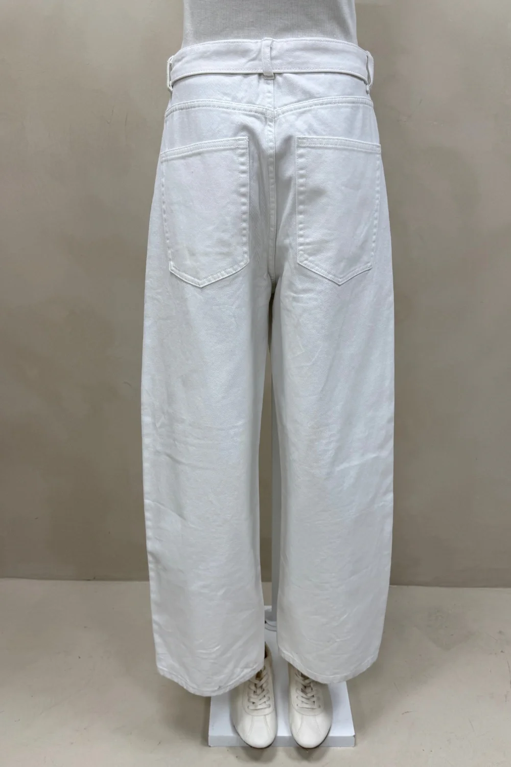 JEAN WIDE CINTURA DOBLADA BLANCO