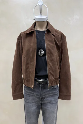 Chaqueta Bomber Suede - Vista 2