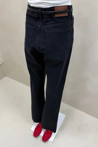 Jean Straight Full Black - Vista 6