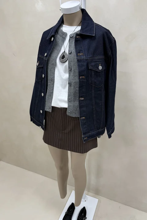 Campera Denim Clasica Azul