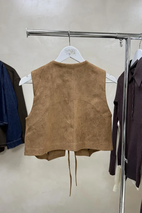 Chaleco Suede Bordado