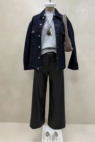 Pantalon Wide Cuerina Frankie - Vista 1