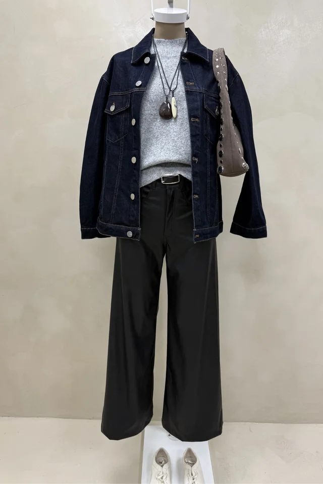 Pantalon Wide Cuerina Frankie