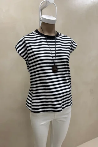 Remeron Over Sin Mangas Rayado - Vista 4