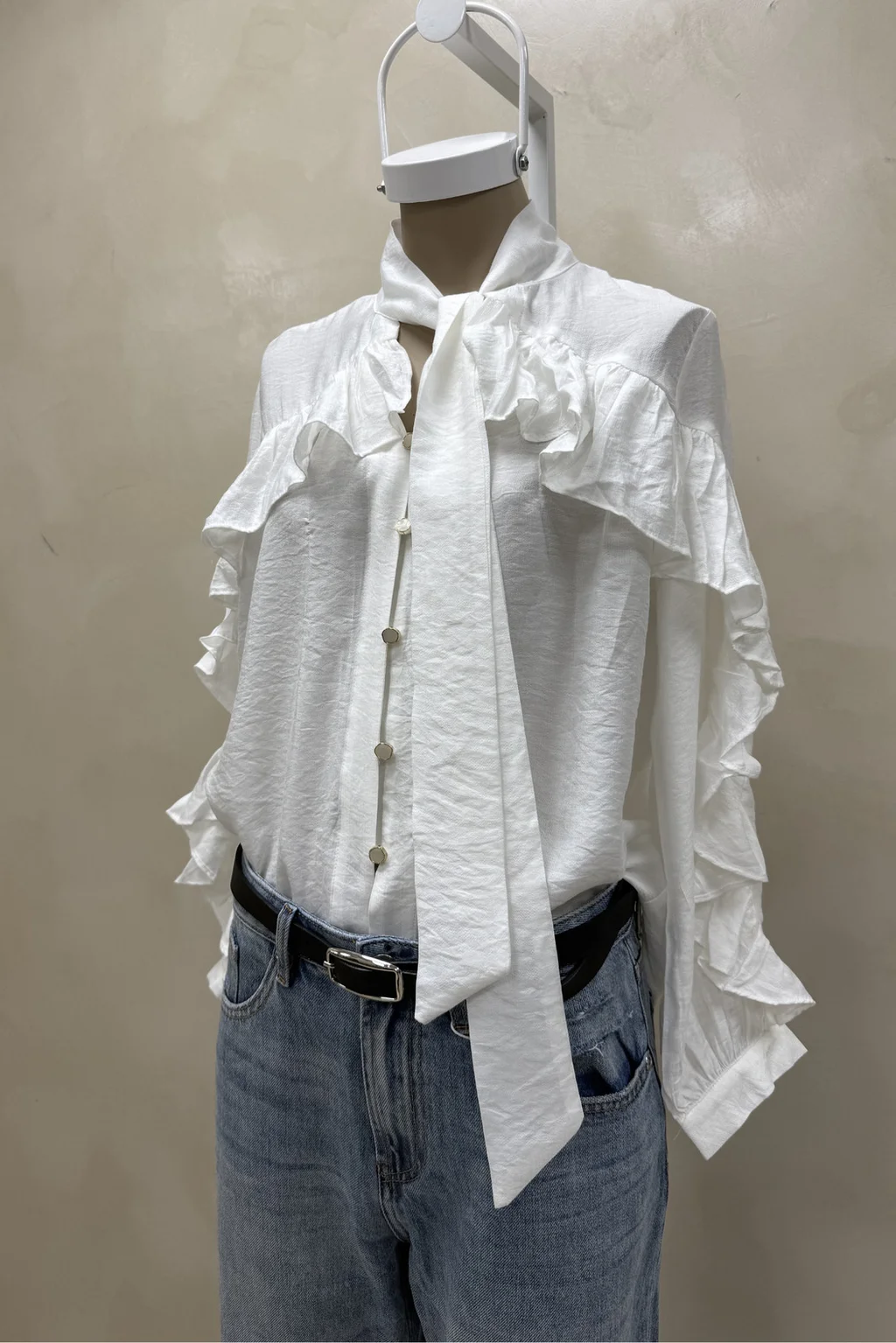 Camisa Volados Lazo Cuello - 3