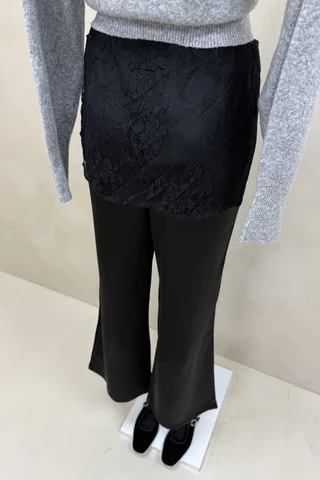 Pantaon Saten Sobrefalda Encaje - Vista 4