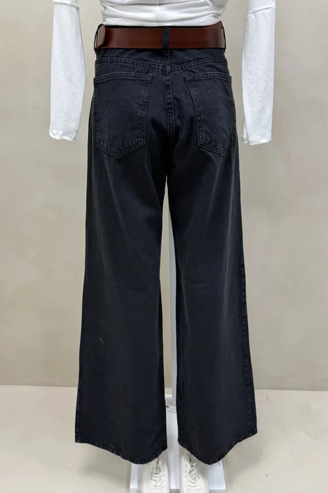 Jean Wide Leg Full Black 