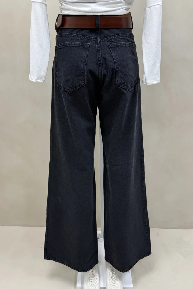 Jean Wide Leg Full Black 