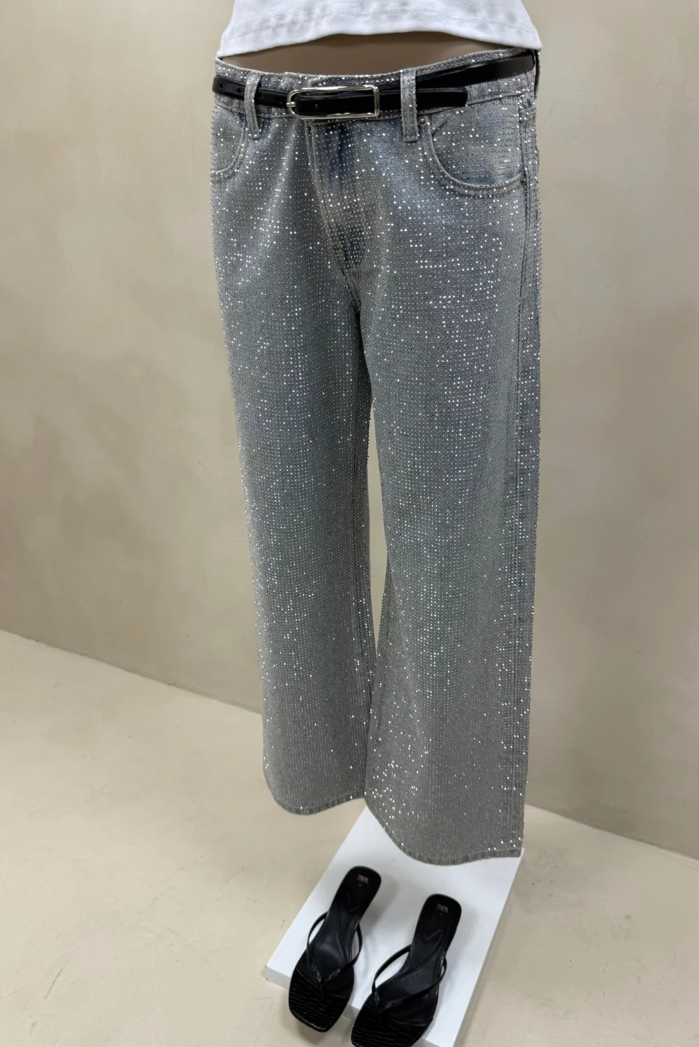 JEAN WIDE FULL STRASS - 2