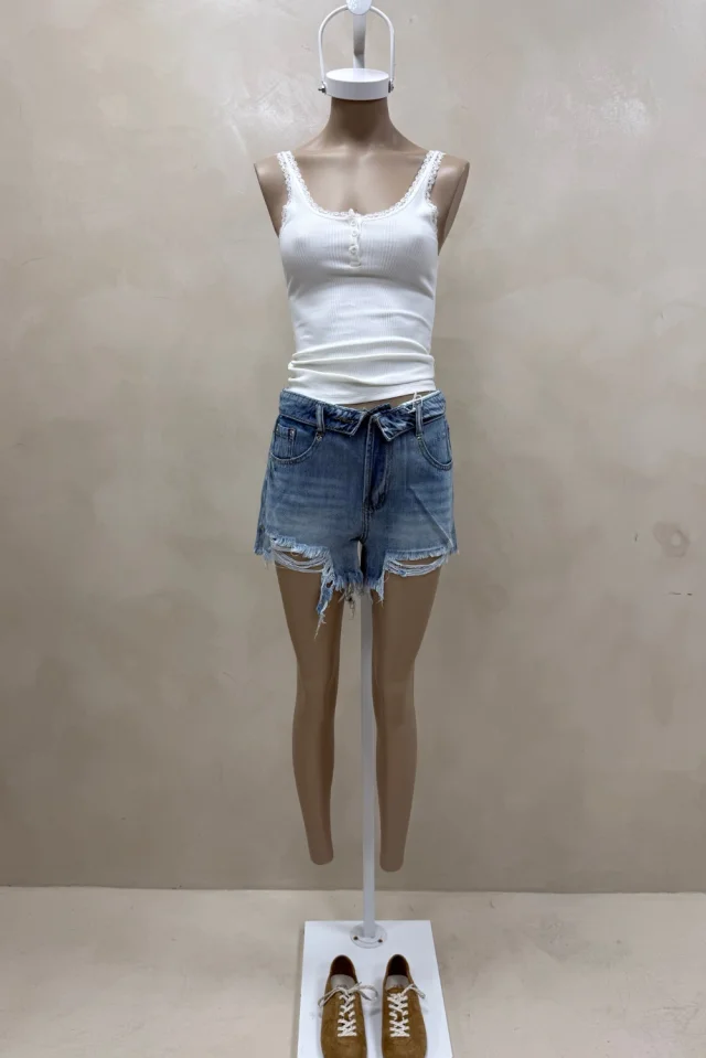 SHORT DENIM CINTURA DOBLADA