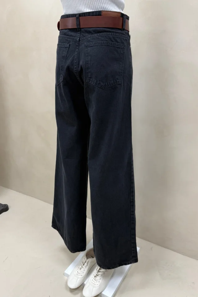 Jean Wide Leg Full Recorte Black