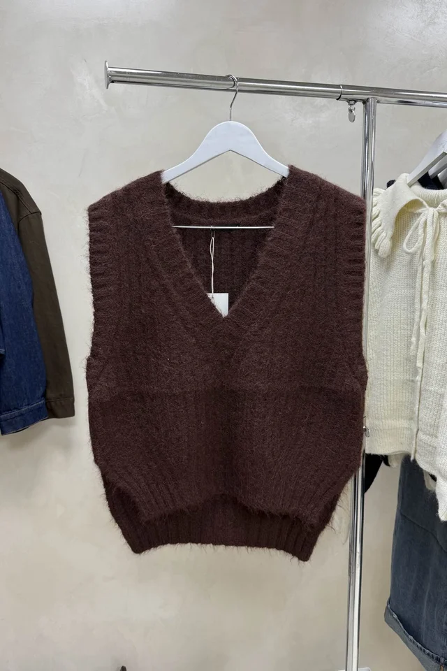 Chaleco Tejido Escote V
